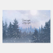 Silent Night Heilige Nacht Magic Winter Illustrati Inpakpapier Vel (Voorkant 3)