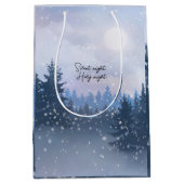 Silent Night Heilige Nacht Magic Winter Illustrati Medium Cadeauzakje (Voorkant)