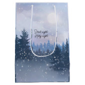Silent Night Heilige Nacht Magic Winter Illustrati Medium Cadeauzakje (Achterkant)