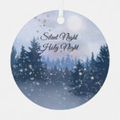 Silent Night Heilige Nacht Magic Winter Illustrati Metalen Ornament (Voorkant)