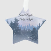 Silent Night Heilige Nacht Magic Winter Illustrati Ornament (achterkant)