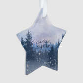 Silent Night Heilige Nacht Magic Winter Illustrati Ornament (voorkant)