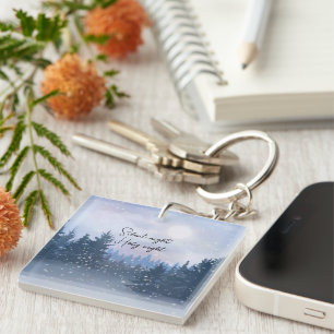 Silent Night Heilige Nacht Magic Winter Illustrati Sleutelhanger