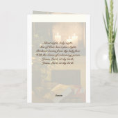 "Silent Night Heilige Nachtavond" Beloved kerstcar Feestdagen Kaart (Achterkant)