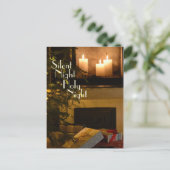 "Silent Night Heilige Nachtavond" Beloved kerstcar Feestdagenkaart (Staand voorkant)