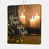 "Silent Night Heilige Nachtavond" Beloved kerstcar Keramisch Ornament (Links)