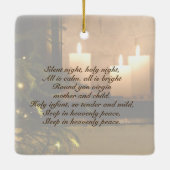 "Silent Night Heilige Nachtavond" Beloved kerstcar Keramisch Ornament (Achterkant)