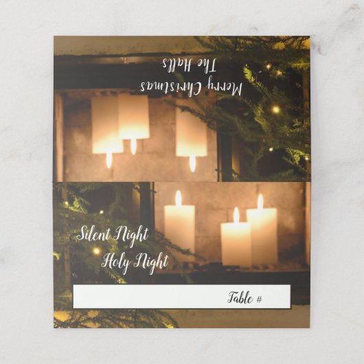 "Silent Night Heilige Nachtavond" Beloved kerstcar Plaatskaartje (Buitenkant ongevouwen)