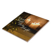 "Silent Night Heilige Nachtavond" Beloved kerstcar Tegeltje (Zijkant)