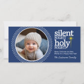 Silent Night, Heilige Nachtelijke Christelijke ker Feestdagenkaart (Voorkant)