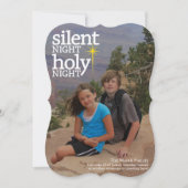 Silent Night Heilige Nachtfoto Kerstmis Feestdagenkaart (Voorkant)