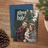 Silent Night Heilige Nachtfoto Kerstmis Feestdagenkaart