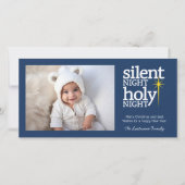 Silent Night, Heilige Nachtnacht Christelijk Feestdagenkaart (Voorkant)
