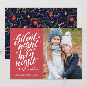 Silent Night Heilige Nachtnacht   Foto Feestdagenkaart