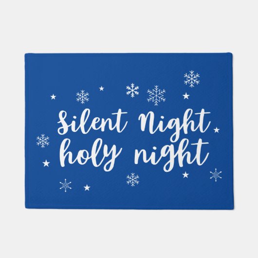 Silent Night Heilige Night Snowflakes Deurmat (Voorkant)
