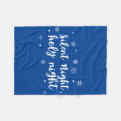 Silent Night Heilige Night Snowflakes Fleece Deken (Voorkant (Horizontaal))