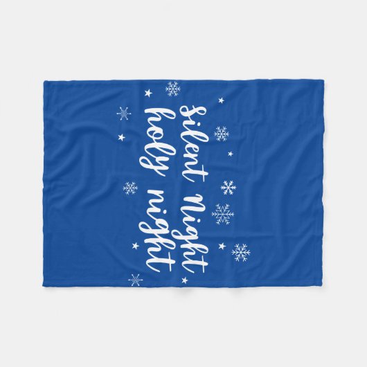 Silent Night Heilige Night Snowflakes Fleece Deken (Voorkant (Horizontaal))