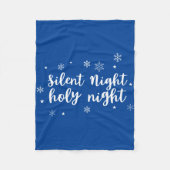 Silent Night Heilige Night Snowflakes Fleece Deken (Voorkant)