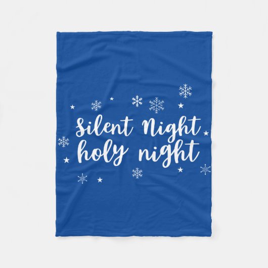 Silent Night Heilige Night Snowflakes Fleece Deken (Voorkant)