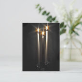 Silent Night Heilige Night Trinity Candle Briefkaart (Staand voorkant)