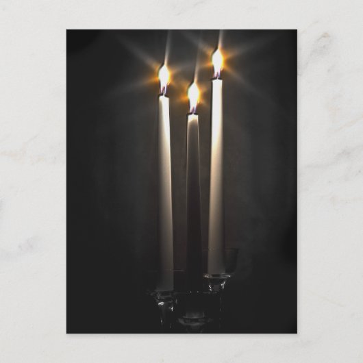 Silent Night Heilige Night Trinity Candle Briefkaart (Voorkant)