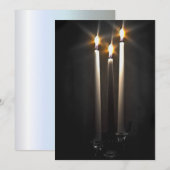 Silent Night Heilige Night Trinity Candle Feestdagenkaart (Voorkant / Achterkant)