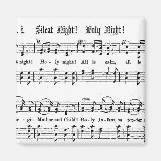 SILENT NIGHT HOLY NIGHT BLADMUZIEK KERSTLIED MAGNEET
