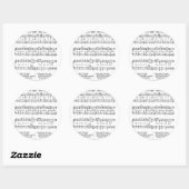 SILENT NIGHT HOLY NIGHT BLADMUZIEK KERSTLIED RONDE STICKER (Vel)