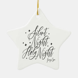 Silent Night Holy Night Christmas Star Ornament