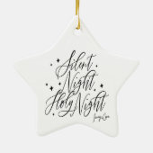 Silent Night Holy Night Christmas Star Ornament (Achterkant)