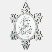 Silent Night Holy Night Christmas Tin Sneeuwvlok Ornament (Rechts)