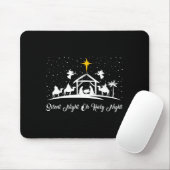 Silent Night Holy Night Nativity Scene Christian C Muismat (Met muis)