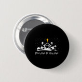 Silent Night Holy Night Nativity Scene Christian C Ronde Button 5,7 Cm (Voorkant /achterkant)