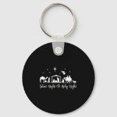 Silent Night Holy Night Nativity Scene Religious C Sleutelhanger (Voorkant)
