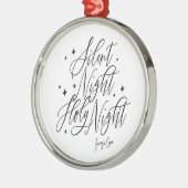 Silent Night Holy Night Round Christmas Ornament (Links)