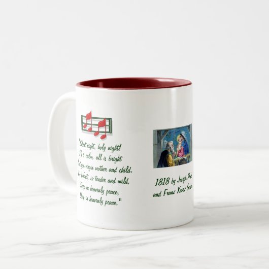 Silent Night Hymn Mok met tweetone koffie (Voorkant links)