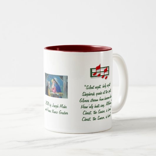 Silent Night Hymn Mok met tweetone koffie (Voorkant rechts)