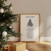 Silent Night Hymn Songtekst Muurprint Poster