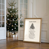 Silent Night Hymn Songtekst Muurprint Poster
