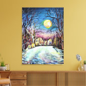 Silent Night in Zweden Canvas Afdruk (Insitu (Woonkamer))