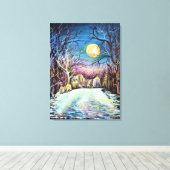 Silent Night in Zweden Canvas Afdruk (Insitu (Houten vloer))