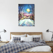 Silent Night in Zweden Canvas Afdruk (Insitu (Slaapkamer))
