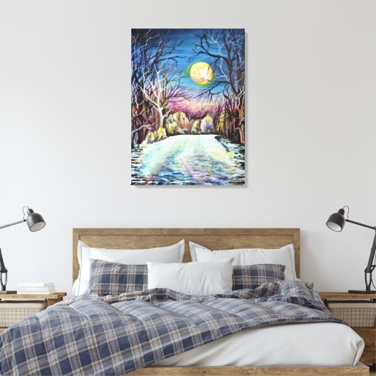 Silent Night in Zweden Canvas Afdruk (Insitu (Slaapkamer))