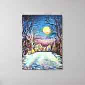 Silent Night in Zweden Canvas Afdruk (Voorkant)