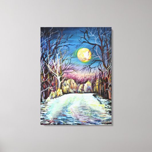 Silent Night in Zweden Canvas Afdruk (Voorkant)