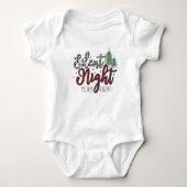 Silent Night Ja Juist Kerst Kind Wit Romper (Voorkant)