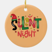 Silent Night Keramisch Ornament (Achterkant)