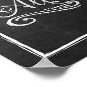 Silent Night-kerst-alkboardkunst Poster (Hoek)