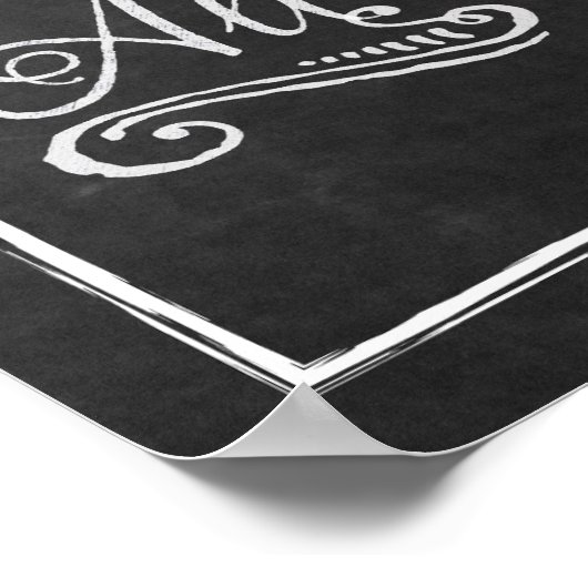 Silent Night-kerst-alkboardkunst Poster (Hoek)