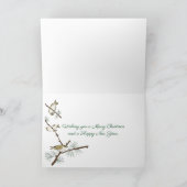 Silent Night-kerst Carol-muziek in sneeuw Feestdagen Kaart (Binnen)